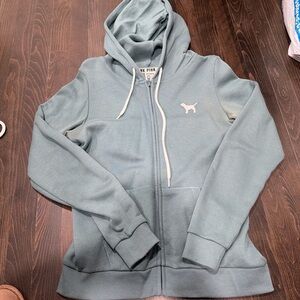PINK Victoria's Secret Green Hoodie Jacket